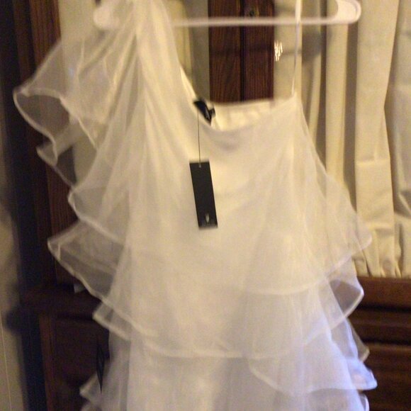 Lulus White One Shoulder Formal Dress Size S - Picture 3 of 4